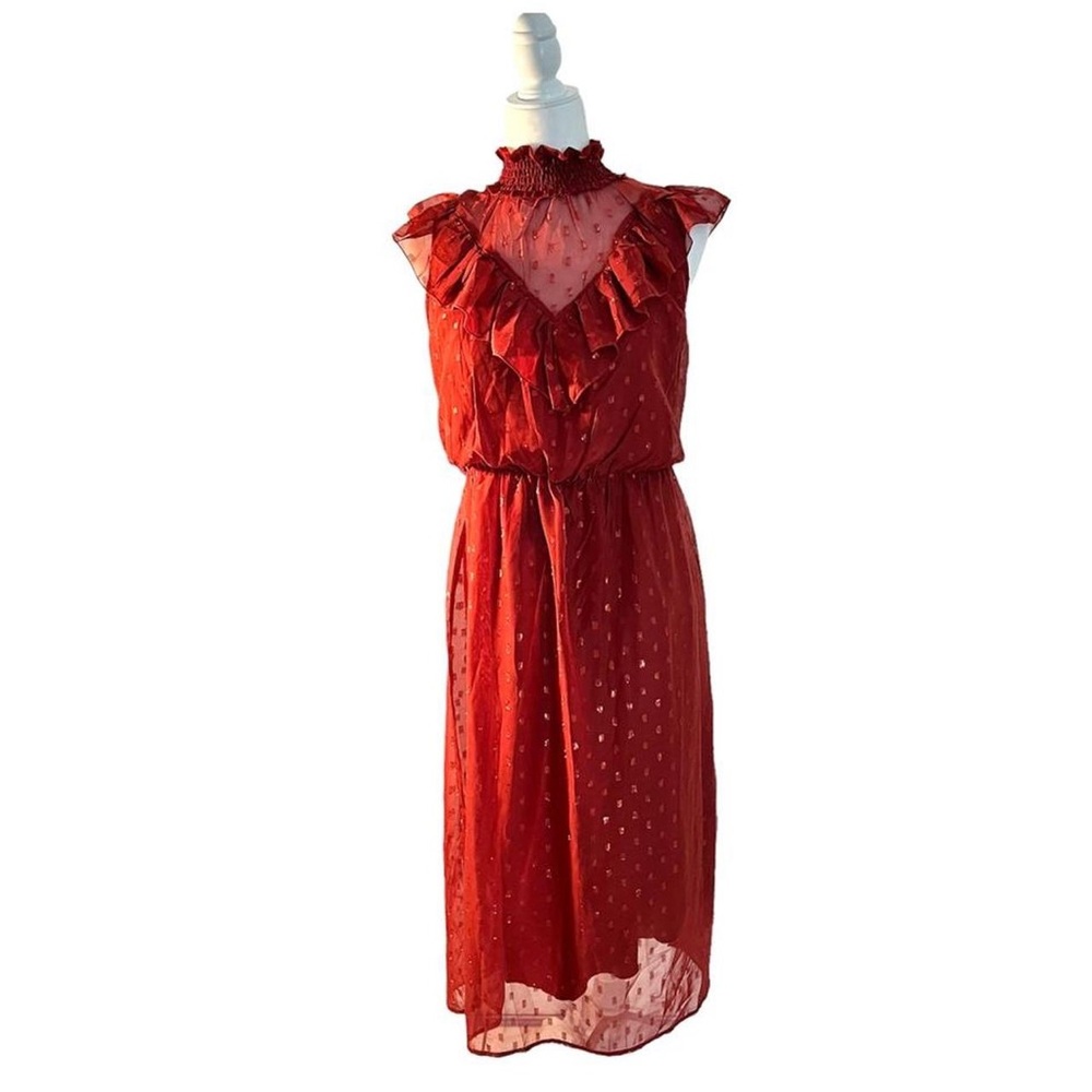 Max + Ash Orange Turtle Neck Fall Dress 🍂 NWT